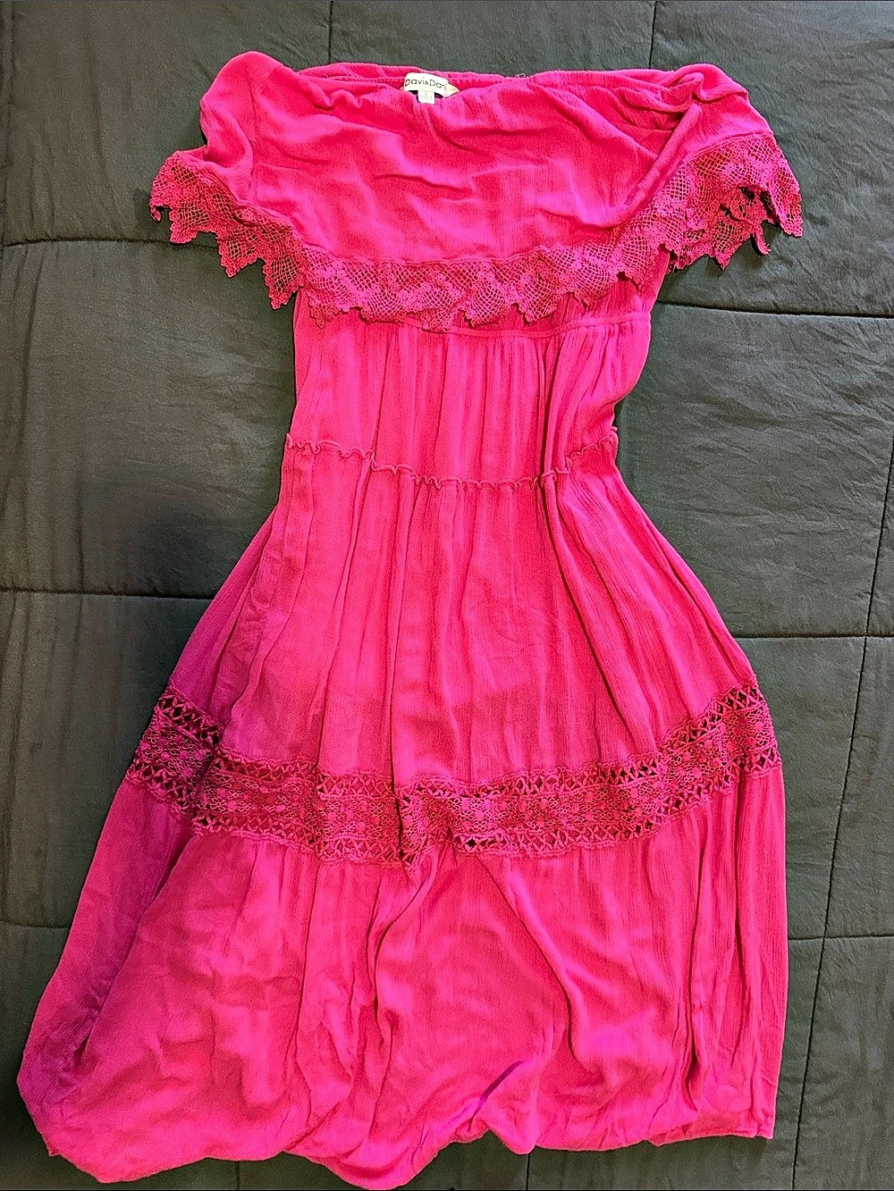 Davi&Dani Women's Rayon Linen Maxi Dress in Pink